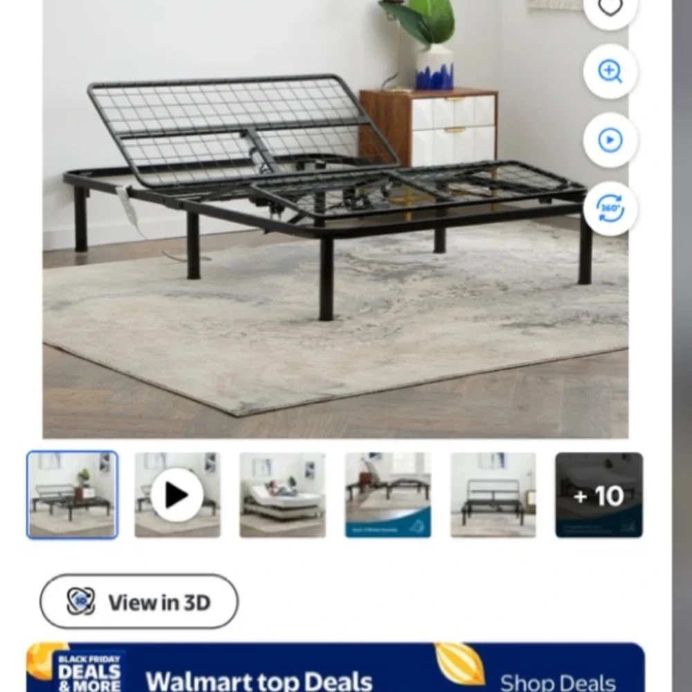 Queen size Mattress with adjustable frame